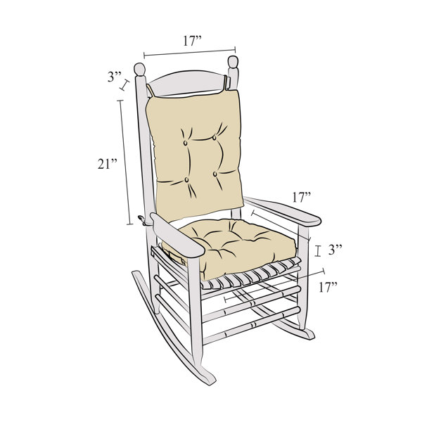 Wayfair Basics® Rocking Chair Seat/Back Cushion & Reviews Wayfair